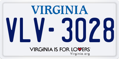 VA license plate VLV3028