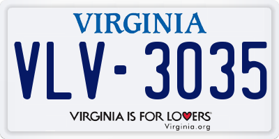 VA license plate VLV3035