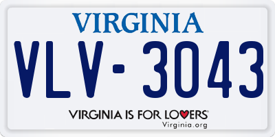 VA license plate VLV3043