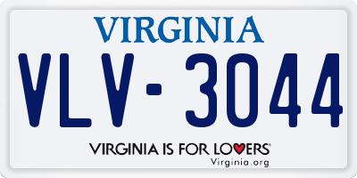 VA license plate VLV3044