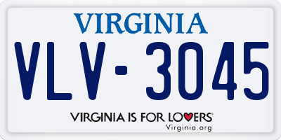 VA license plate VLV3045