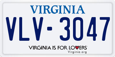 VA license plate VLV3047