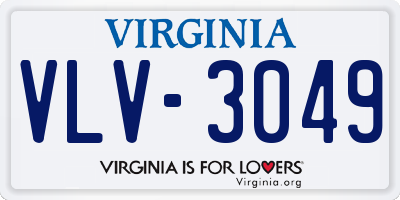 VA license plate VLV3049