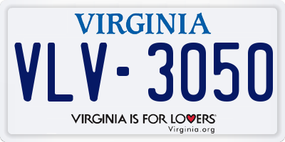 VA license plate VLV3050