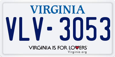 VA license plate VLV3053