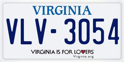 VA license plate VLV3054
