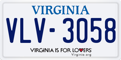 VA license plate VLV3058