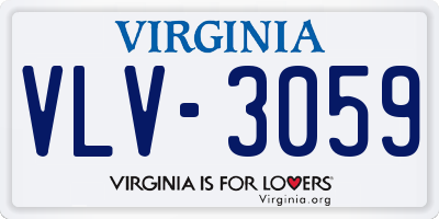 VA license plate VLV3059