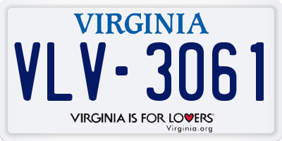 VA license plate VLV3061