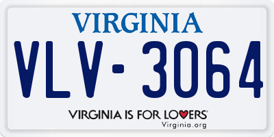 VA license plate VLV3064