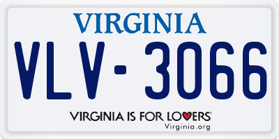 VA license plate VLV3066