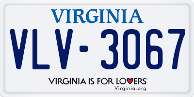 VA license plate VLV3067