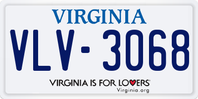 VA license plate VLV3068