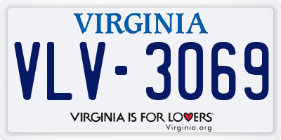 VA license plate VLV3069