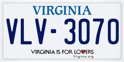 VA license plate VLV3070