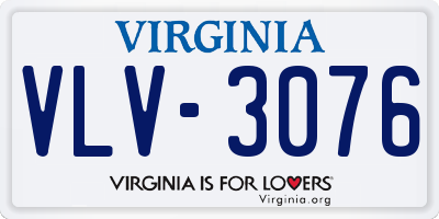 VA license plate VLV3076