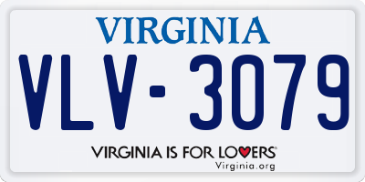 VA license plate VLV3079