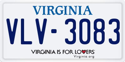 VA license plate VLV3083