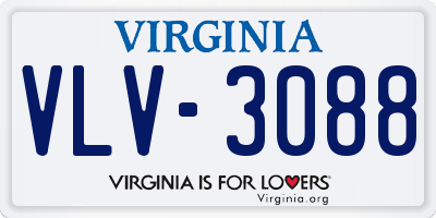 VA license plate VLV3088