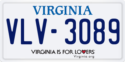 VA license plate VLV3089