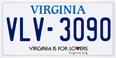 VA license plate VLV3090