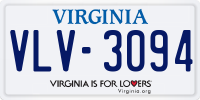 VA license plate VLV3094