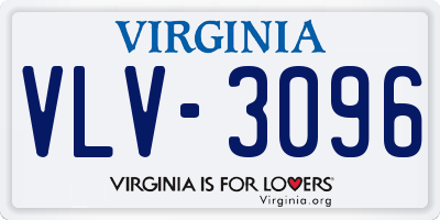 VA license plate VLV3096