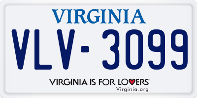 VA license plate VLV3099