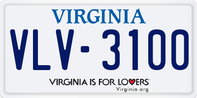 VA license plate VLV3100