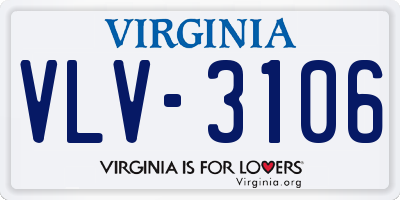 VA license plate VLV3106