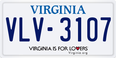 VA license plate VLV3107