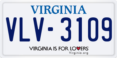 VA license plate VLV3109