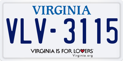 VA license plate VLV3115