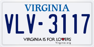 VA license plate VLV3117