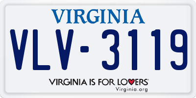 VA license plate VLV3119