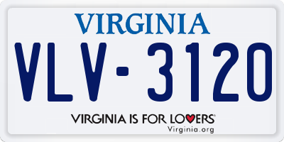 VA license plate VLV3120