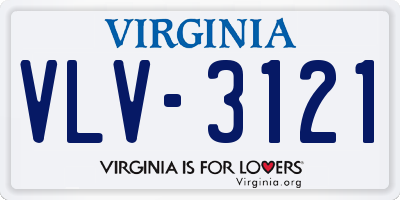 VA license plate VLV3121