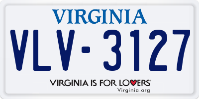VA license plate VLV3127