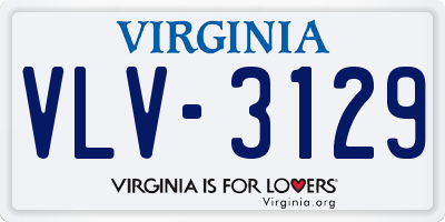 VA license plate VLV3129