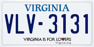 VA license plate VLV3131