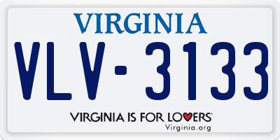 VA license plate VLV3133