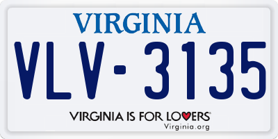 VA license plate VLV3135
