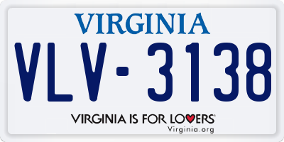 VA license plate VLV3138