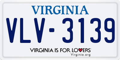 VA license plate VLV3139