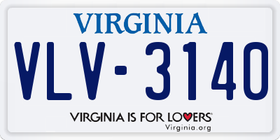 VA license plate VLV3140