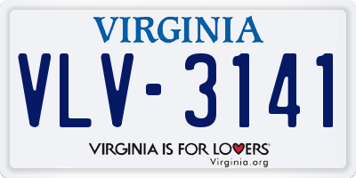 VA license plate VLV3141