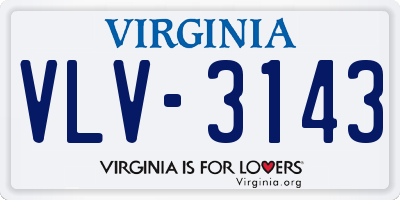 VA license plate VLV3143