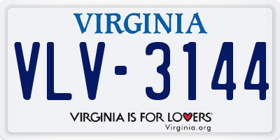 VA license plate VLV3144