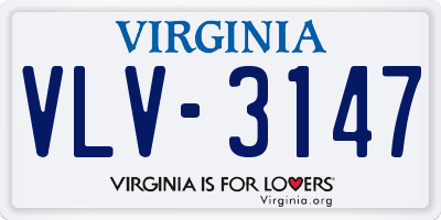 VA license plate VLV3147