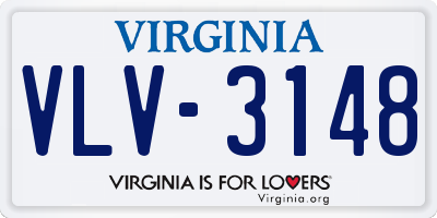 VA license plate VLV3148